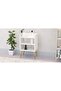 Modern Nightstand, 3 Open Shelves, Versatile Side Table for Bedroom/Living Room - White - 4