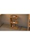 Modern E-Shape Nightstand, 3 Open Shelves, Easy Assembly, Coco Bolo - Versatile Use - 3