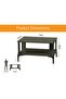 Modern Coffee Table with Storage Shelf - Durable, Space-Saving, Easy Maintenance, Lava Grey - 5
