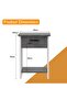 Modern Nightstand with Drawer & Open Shelves, Lightweight, Easy Assembly - Anthracite/White - 5