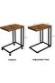 VASAGLE Industrial Mobile Side Table, Rustic Brown, Steel Frame, Large Top, 4 Wheels, ULNT50X - 2