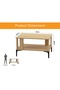 Modern Coffee Table with Storage Shelf - Durable, Space-Saving, Easy Maintenance - 5