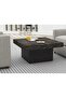 Modern Square Coffee Table - Durable, Space-Saving, Easy Maintenance - Black Grigia - 4