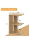 Modern E-Shape Nightstand, 3 Open Shelves, Easy Assembly, Coco Bolo - Versatile Use - 5