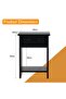 Modern Nightstand with Drawer & Open Shelves - Versatile, Easy Assembly - Black - 5