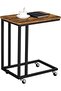 VASAGLE Industrial Mobile Side Table, Rustic Brown, Steel Frame, Large Top, 4 Wheels, ULNT50X - 7