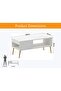 Modern White Marble Coffee Table with Storage Shelf - Durable, Stylish, Space-Saving - 5