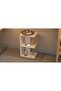 Modern White Nightstand with 3 Open Shelves for Bedroom & Living Room - Easy to Assemble - 3