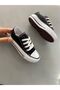Black Short Linen Daily Orthopedic Children's Sports Shoes Sneaker - 3
