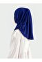 Pleated Children's Turban |   Hijab- Sandy Fabric, 11 Colors, Lycra and Practical Use - Sax (6-10 Years) - 2