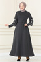 Anthracite Belted Dress - MSL1610