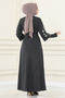 Anthracite Belted Dress - MSL1610 - 3