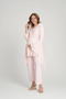 Women's Powder Special Design Summer 100% Cotton Maternity Maternity Dressing Gown Pajama Set 3-Piece Set - 2