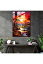 Afro Glass Wall Art - Afro, African Landscape Painting, Afro, Glass Print - 2