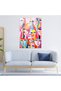Barbie Glass Print, Colorful Abstract Barbie Dolls, Home Decor, Barbie, Glass Print - 3