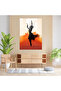 Afro Glass Print, Minimalist Afro Dance Silhouette, Afro, Modern Art, Glass Wall Art - 2