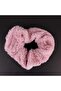 Women's Powder Color Plush Soft Rubber Bagel Buckle Bun Buckle