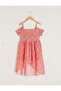 Square Neck Patterned Short Sleeve Girls' Dress - 2