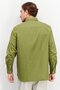 Men Regular Fit Long Sleeve Plain Casual Shirt, Green - 2