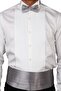 Men's Silver Gray Bow Tie Girdle Groom Suit Tuxedo Belt