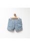 Girl's 1-4 Years Old Floral Embroidered Denim Shorts - 3