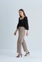 Women's Stone Pocket Elastic Waist Fabric Trousers - 5