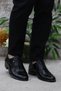 Black Confort Medical Sole Genuine Leather Sneaker.. Groom Shoes Suit Daily Wear for Six Days - 3