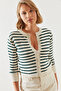Women's Ecru Nefti Striped Sweater 20247506
