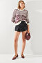Women's Ecru Burgundy Jacquard Sweater 20246194 - 2