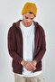Hooded Zippered Sweat Brown |   Ee 100227698 -7698 - 2
