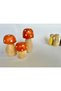Waldorf Organic Natural Wooden Mushroom Toy Set of 3 Baby Kids Room Decor Photo Shoot - 4
