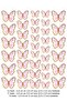Edible Paper Cake Cupcake Top Pink Butterfly Picture Edible Paper Print