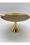 Standing Gold Round Metal Tea and Coffee Serving Tray, Pastry, Cake, Cookie, Dowry Presentation Tray