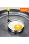 Set of 3 Metal Baking Molds - for Omelet Eggs and Pancakes, Heart-Circle-Star Patterns - 3