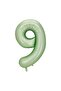 4 Water Green Color Number Foil Balloons 76 cm