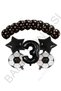 Bal10 Black Number Soccer Ball Star Foil and Dotted Balloon Set Age 3