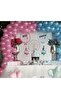 Gender Reveal Balloon Chain Metallic Pink-light Blue 100 Pieces