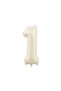 Bal10 Sea Sand Beige Color Number Foil Balloon 1 Year Old
