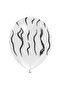 Orange and White Colored Safari Zebra Tiger Patterned Balloon Set of 10 - 3