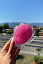 Mixed Color Seashell Detailed Square Figured Glitter Portable Hair Combing Brush/ Comb - 3