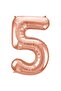 Foil Balloon 34 Inch 80 Cm 5 Number Rose Gold