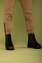 Black Unisex Biker Boots 0012536 - 3
