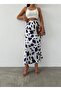 Luxury Quality Maxi Length Long Satin Skirt with Elastic Waist - 4