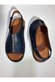 All Genuine Leather, Comfortable and Wearable, Navy Blue Color Sandals. - 4