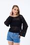 Knitwear Knitted Hollowed-Out Sweater BOLERO CROP BLUZ