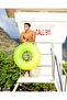Neon inflatable Bagel - Colorful Phosphorescent Sea Ring - 91 cm - 2