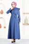 Belted Dress ASN129 Indigo