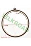 Wooden Color Plastic Round Panel Pulley - Embroidery Pulley Set of 5 - 4
