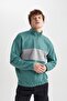 StAnd CollAr Zippered Oversize SweAtshirt - Printed A5803ax23au - 4