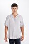 Relax Fit Polo Collar Combed Cotton Short Sleeve Shirt C4117Ax24Sm - 3